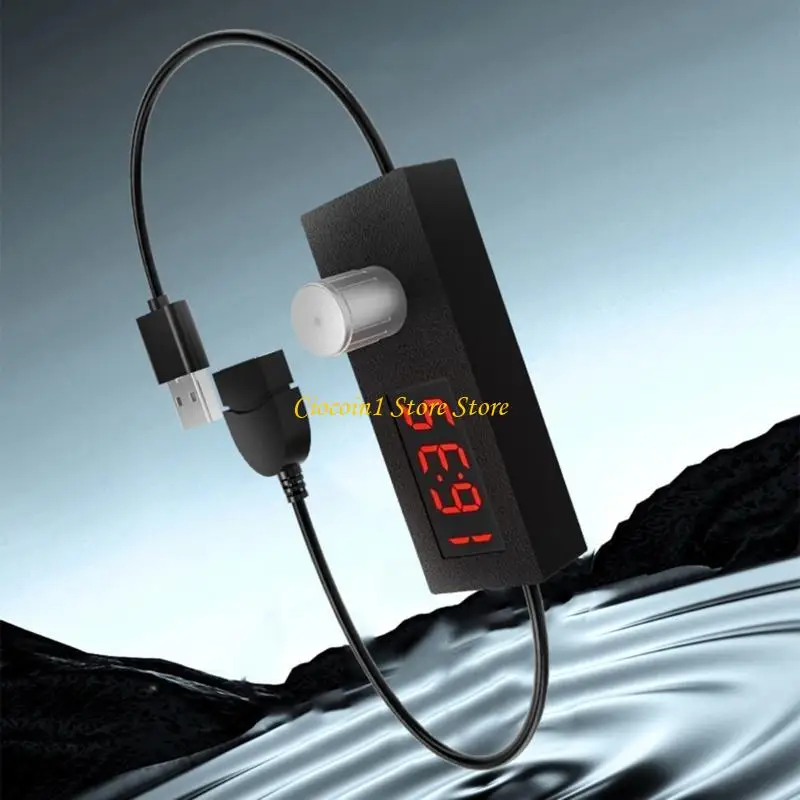 A3PC Adjustable USB Timer Switching Control Cable Auto Power Off 5 Minutes to 24 Hours 55 Minutes for USB Fan and Lamp