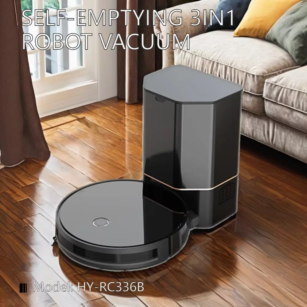Smart Robot Vacuum Cleaner Automatic Wet-Dry Aspirapolvere with Self-Emptying Feature for Hotels Households Use
