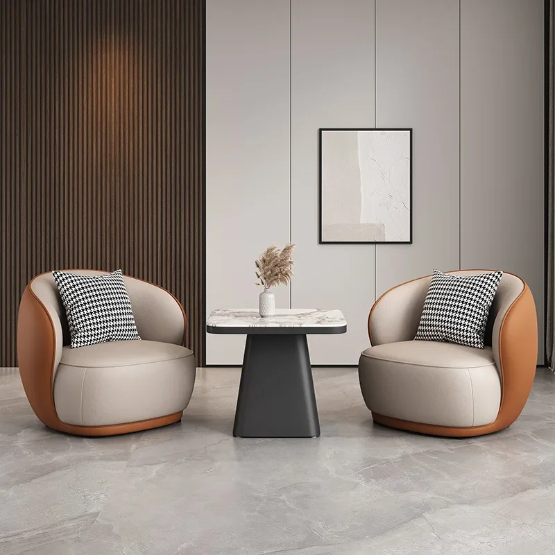 Negotiation table and chair combination lounge area light luxury modern lounge area reception table sales beauty salon reception