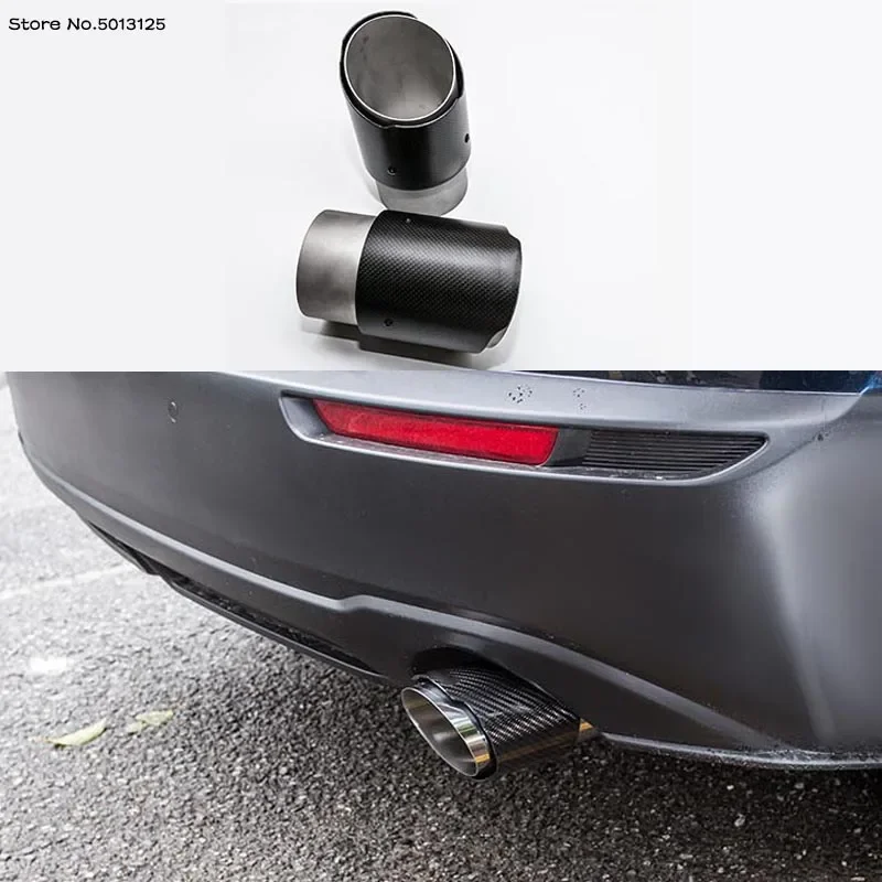 Exhaust Muffler Tip Stainless Steel Pipe Chrome Trim Car Rear Tail Throat matte Trim For Mazda CX30 CX-30 2020 2021 2022