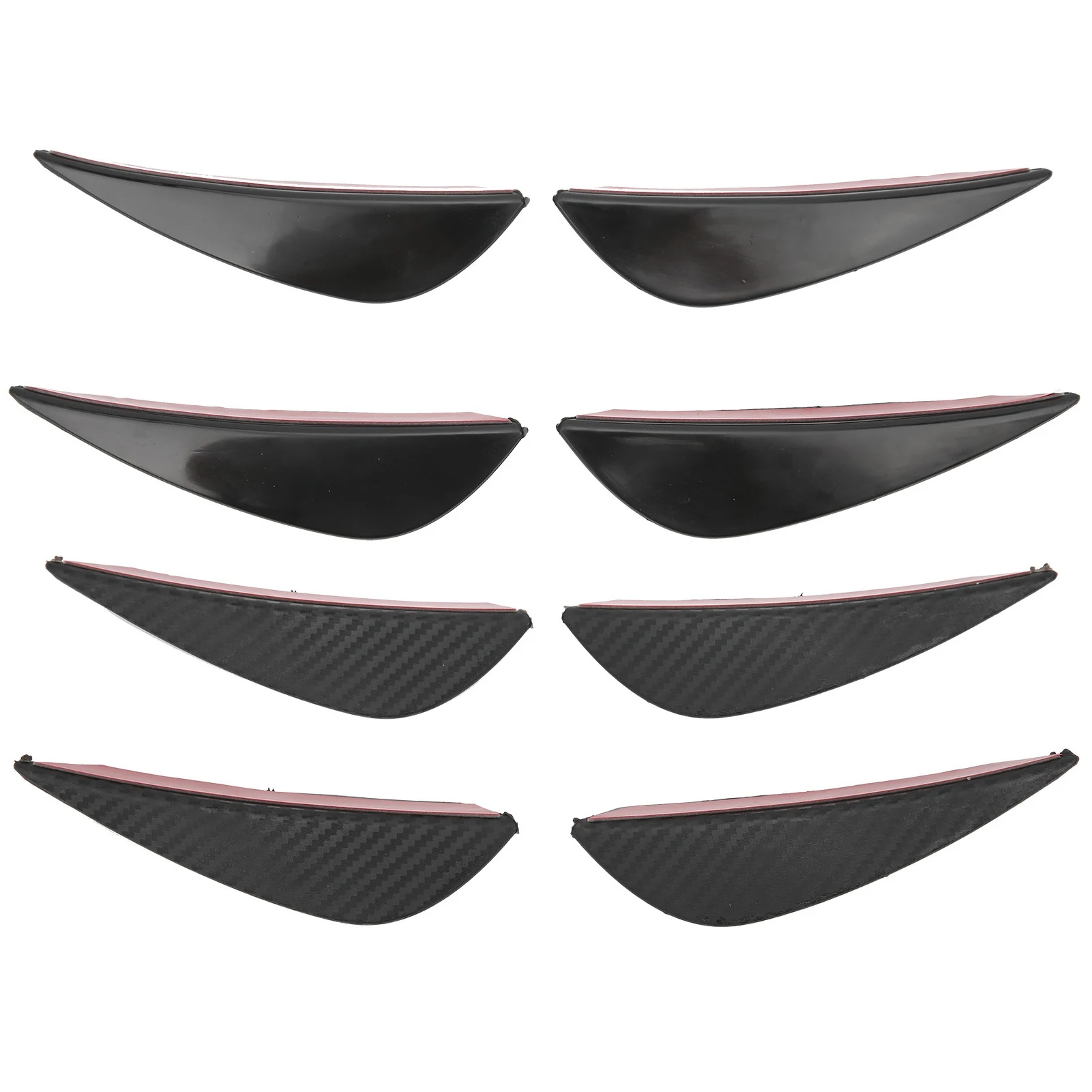 4Pcs Universal Car Front Bumper Lip Decoration Diffuser Shunt Fin Body Spoiler Auto Body Kit Exterior Tuning Accessories