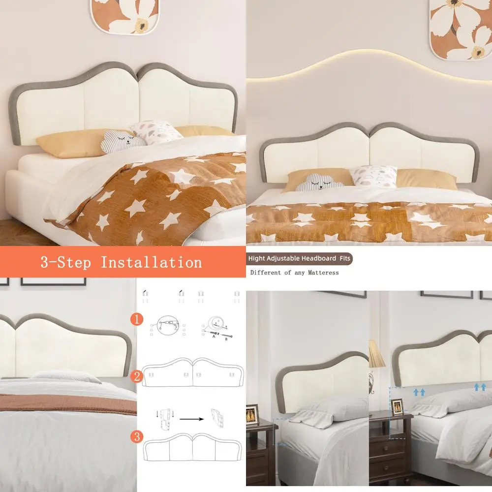 

Upholstered Velvet Wall-Mounted Adjustable Bed Headboard Panels for Luxurious Bedroom