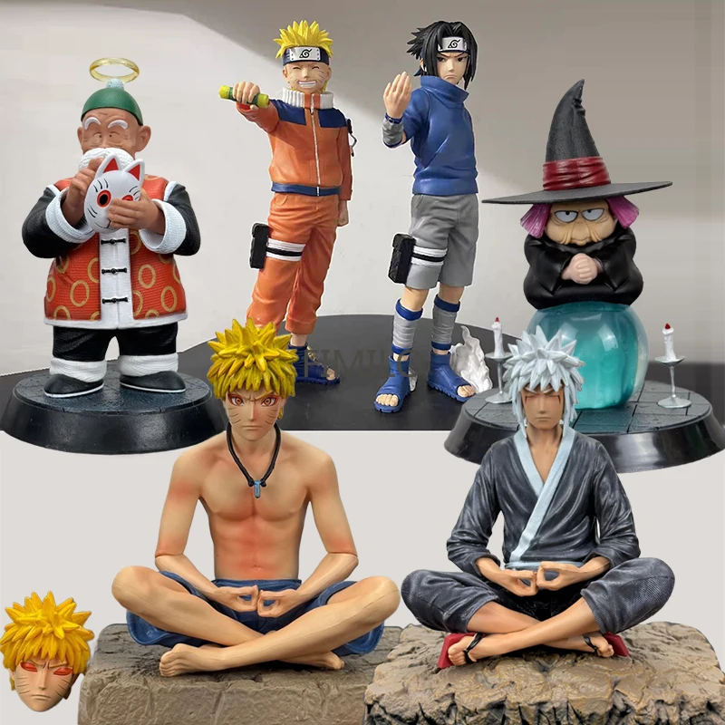 

Anime Jiraiya Meditation Figure Uzumaki Naruto Sasuke Action Figures Pilaf Dragon Ball Z Gohan Statue GK Uranai Baba Model Toys