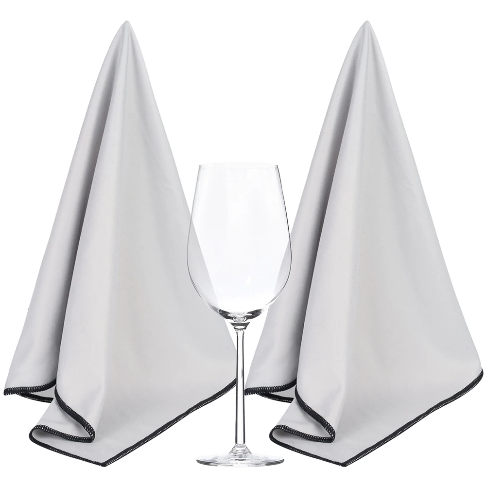 Sinland Microfiber Window Towel Glass Polishing Cloths For Wine Glasses Stemware Dishes Stainless Appliances 20Inx25In 4 Pack