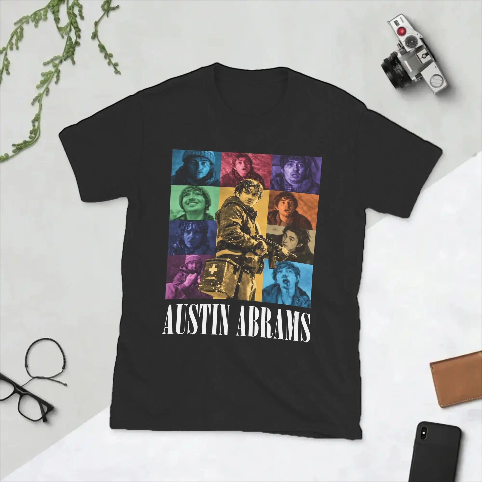 Austin Abrams Bryan  T Shirts for Men Cotton Funny T-Shirts Round Neck  Tee Shirt Short Sleeve Clothing Gift Idea