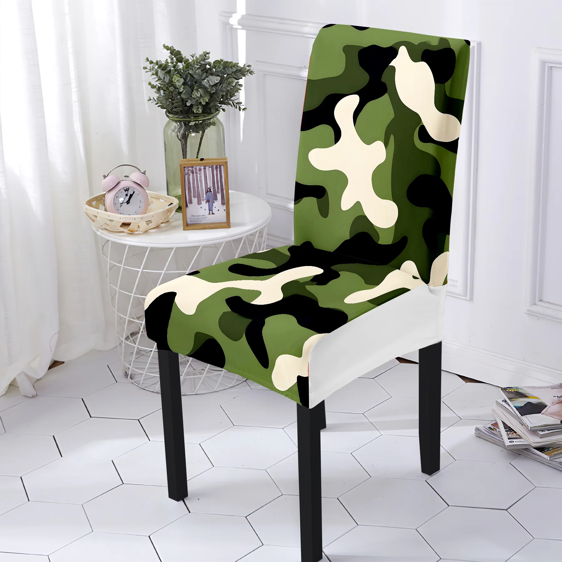 2026 New Camouflage Print Elastic Chair Cover, Summer Outdoor & Indoor Use, Washable Non - Fade, All - I