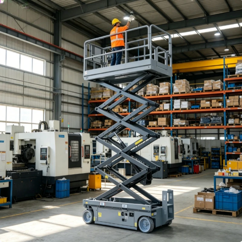 Customized Electric Scissor Lift Platform, Mobile Hydraulic Lifter for Hotel, Supermarket and Building Maintenance