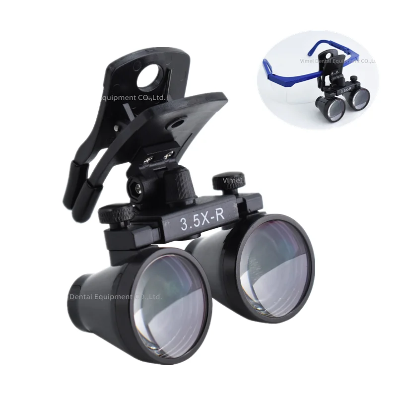 

Dent al Binocular Magnifying Glass with Mount Clip 3.5X 2.5X Optical Magnifier 320-420mm Dent al Loupes Wide Field of View