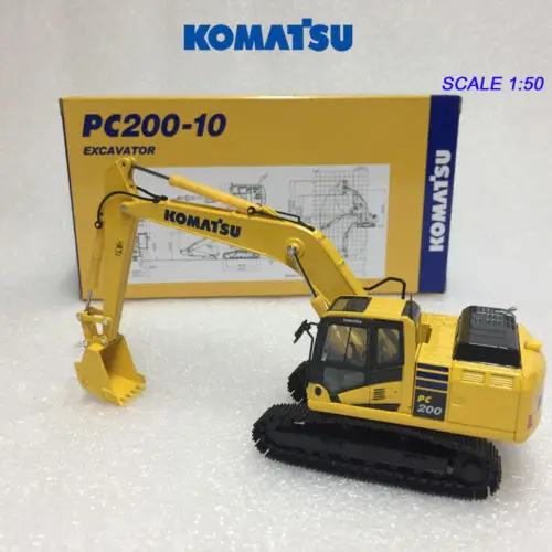 Komatsu PC200-10 Excavator 1/50 Scale DieCast Model New in Original Box