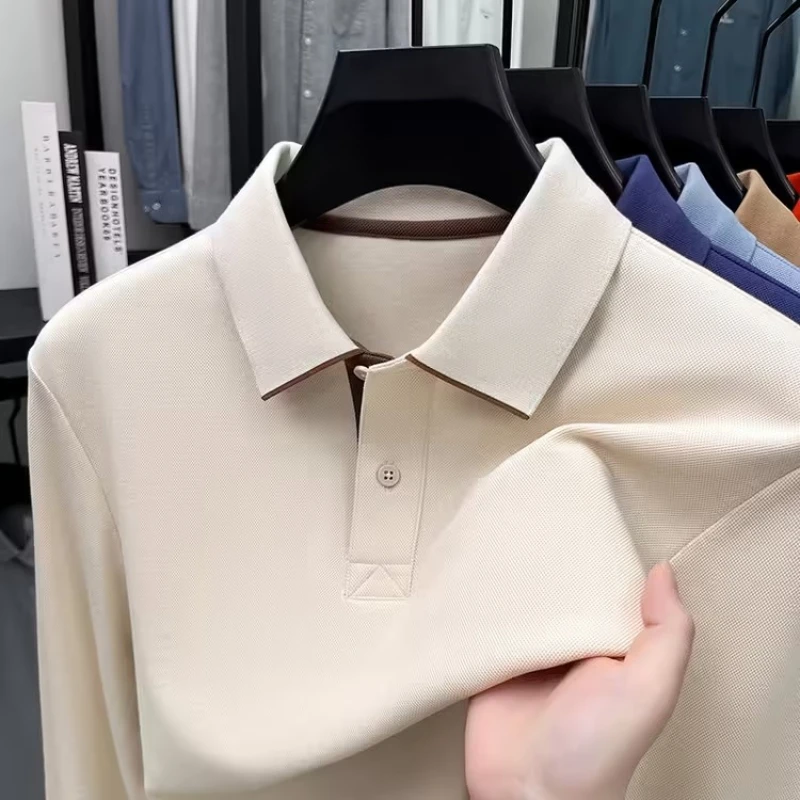 

62% Cotton Men's Premium Pique Polo Shirt - Electric Blue Slim Fit Business Casual Essential Collar Edge Stitching