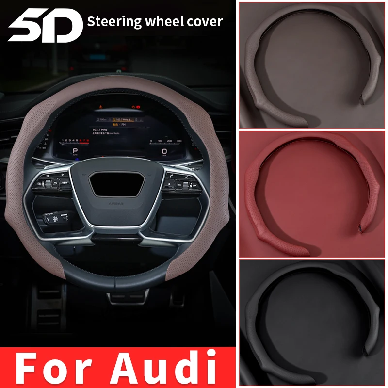 

Suitable for Audi steering wheel cover A4L A6L A3 Q2L Q3 Q5L Q7 A7 A8 Nappa leather cover internal modification accessories