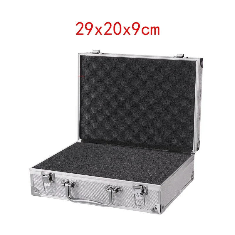 Caja de Herramientas portátil de aluminio, equipo de seguridad, caja de almacenamiento de instrumentos, Maleta resistente a impactos con esponja