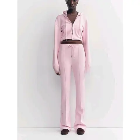 वसंत नई महिलाओं की लंबी स्वेटशर्ट हुडी, स्वेटशर्ट, डबल साइडेड इलास्टिक स्वेटपैंट, ज़िपर क्लोज़र, कैज़ुअल स्पोर्ट्सवियर सेट 8 best sales महिलाओं के ट्रैकसूट - №8