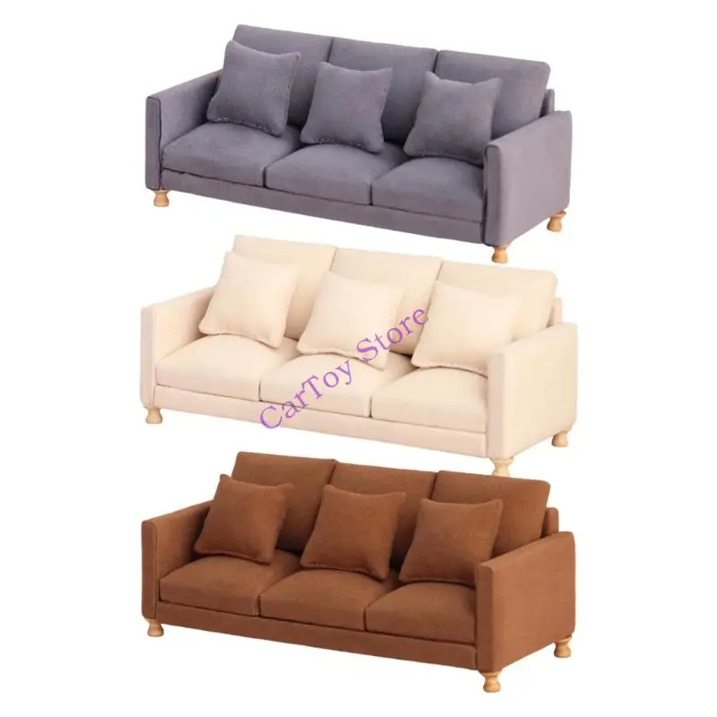 

Миниатюрная модель дивана ручной работы, фигурка, реалистичный диван для кукольного дома 1/12