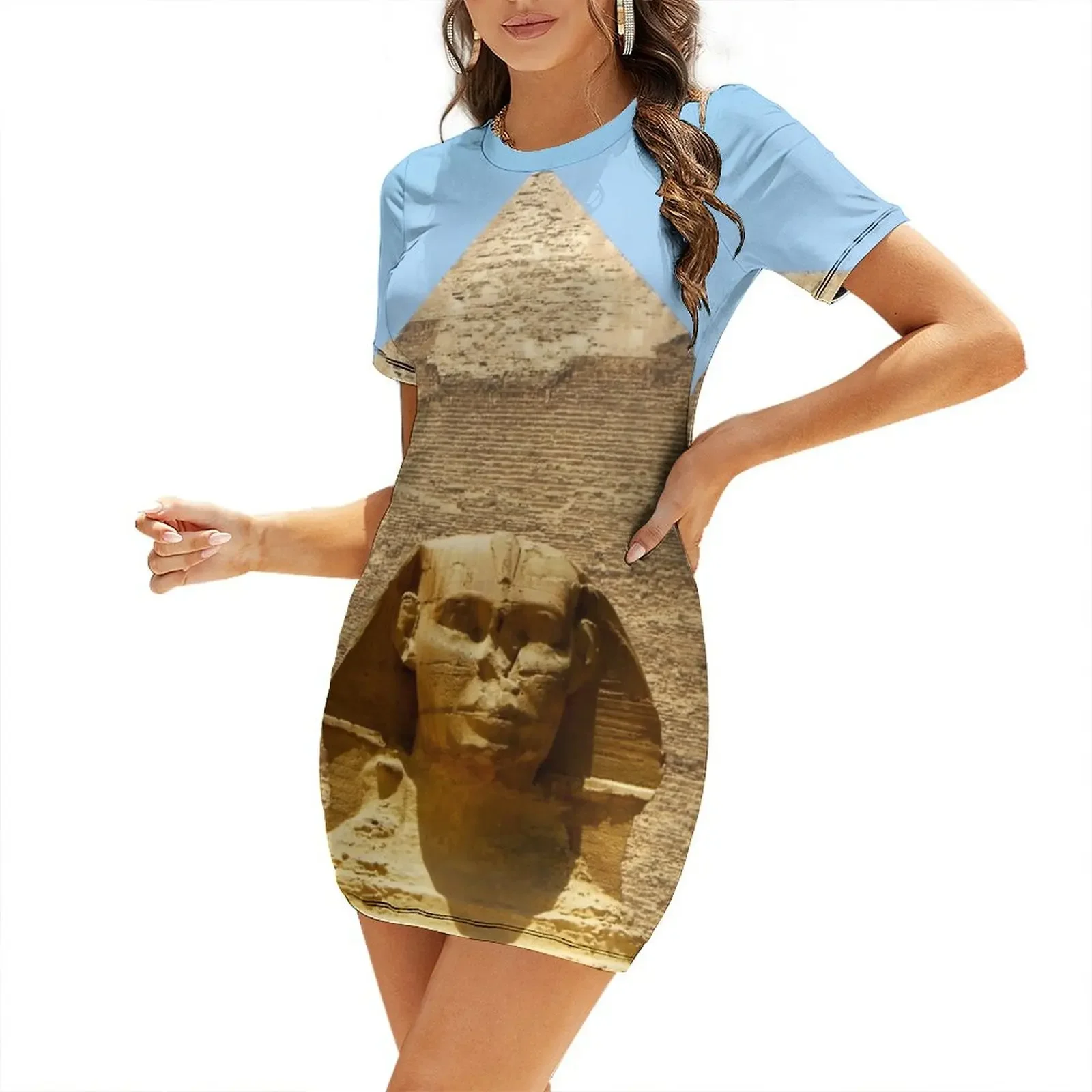 

Sphinx and Pyramid Short-Sleeved Dress dress summer summer dresses women 2026