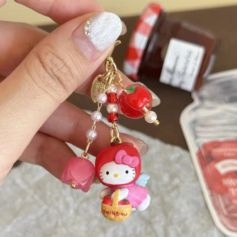 Breloczek Sanrio Anime Hello Kitty, uroczy breloczek z kreskówki, zawieszka, figurka zwierzątka z kreskówki, zabawka, ozdoba do torby szkolnej, prezent