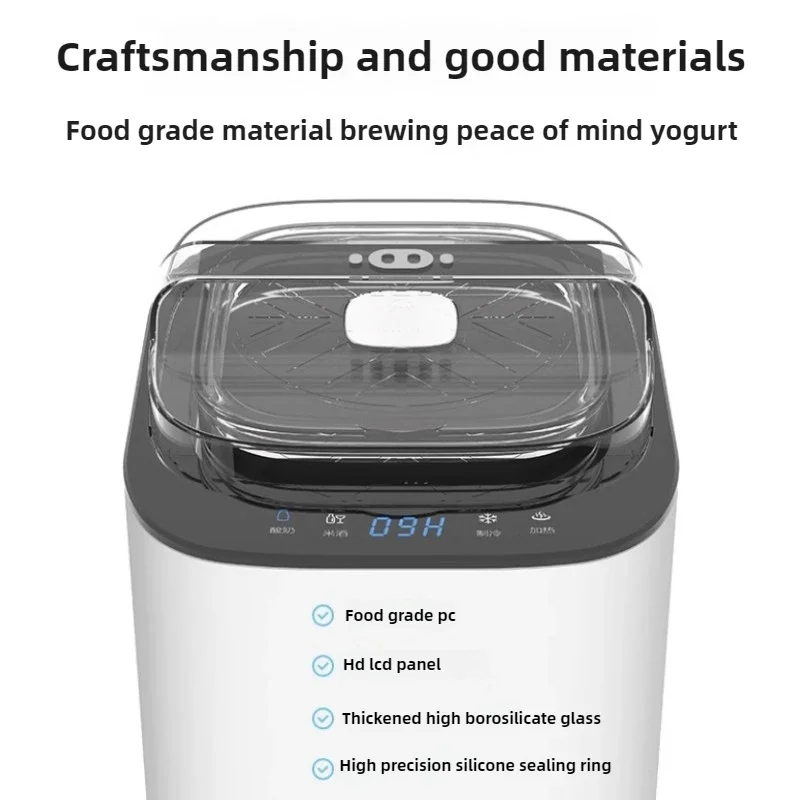 12V Yogurt Maker with Automatic Refrigeration and Multi-functional Fermentation for Making Yogurt, Rice Wine, and Natto at Home