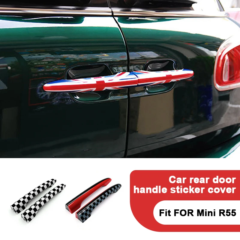 

2PCS/Set For MINI Cooper R55 Car Rear Trunk Door Handle Covers Decoration Stickers Car Accessories Rear Handle Protection Shell