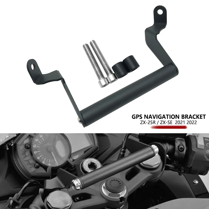 Braket Navigasi Ponsel GPS Sepeda Motor Dudukan Ponsel Bar Depan Cocok untuk Kawasaki ZX25R ZX-25R ZX-SE 2021 2022 2023