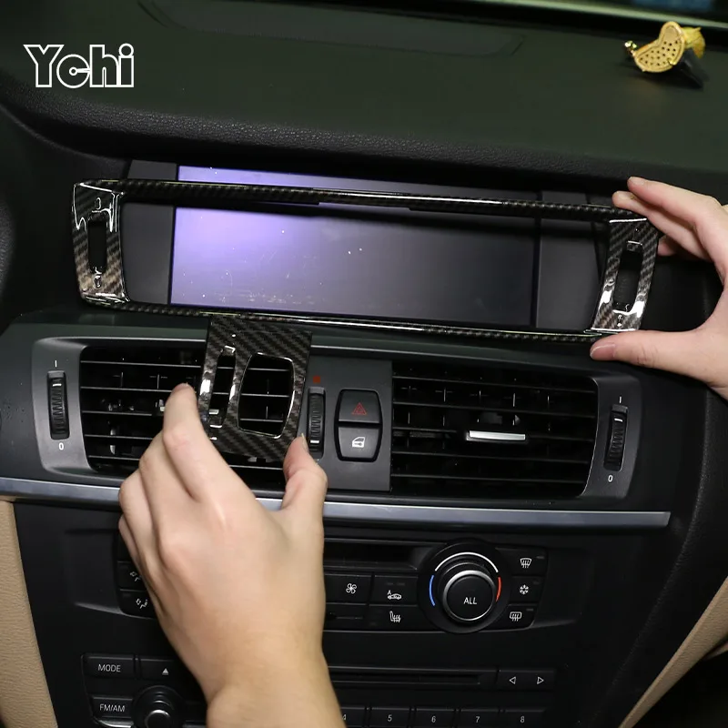For BMW X3 F25 2011-2017 Car Interior Center Console Air Condition Air Vent Outlet Frame Cover Decor Trim Car Accessories