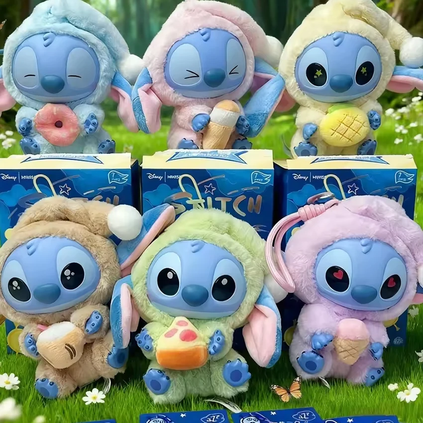 جديد ديزني 2025 دبوس الأكل سلسلة وقت النوم أعمى ألعاب من نسيج مخملي صندوق دمية لطيف غامض حقيبة للحمل ديكور Gif طبق الاصل