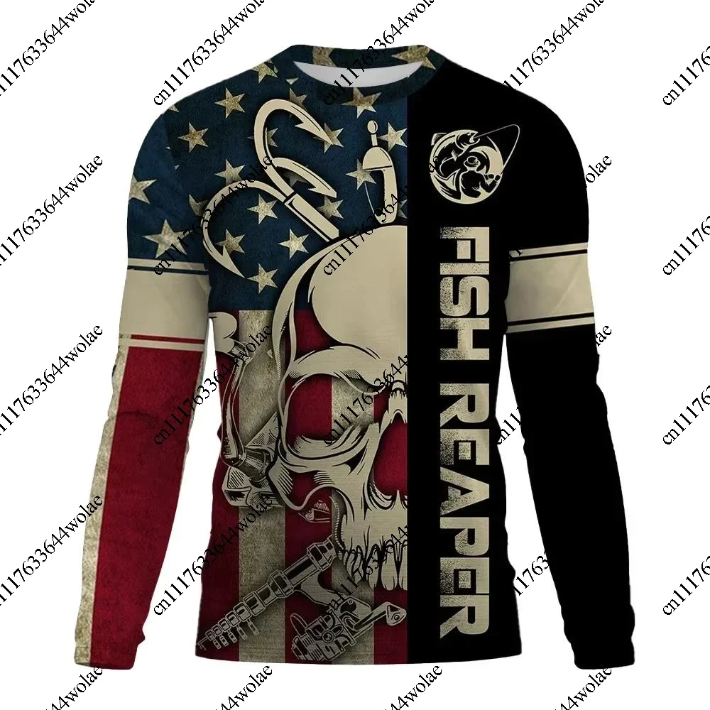 NEW 2026 Men's Best-selling Fishing Outdoor Sports Long-Sleeved Shirt for Leisure and Breathable Fishing Apparel Kids