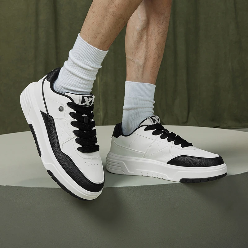 Xtep Skateboarding Shoes For Men 2024 Autumn Fashion Comfortable Support Increase Wear-Resistant Stability Sneakers 876319310014