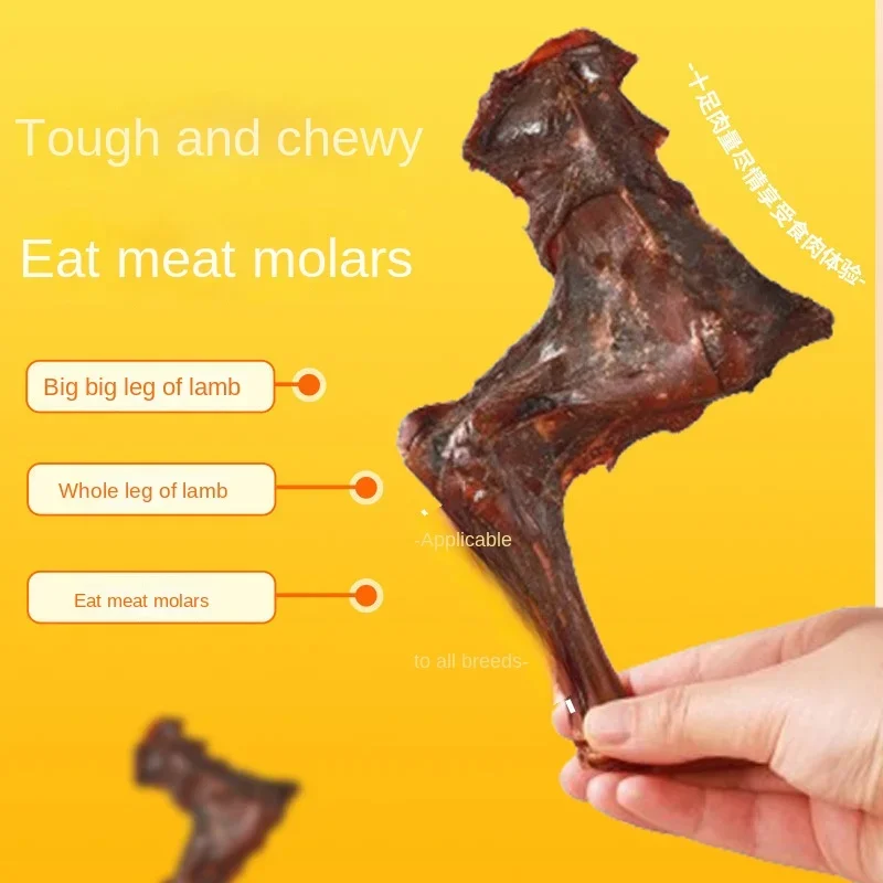 Snacks para mascotas, palitos molares Para perros y cachorros, comida de hueso, limpieza de dientes, huesos grandes, crujientes, patas de cordero secas