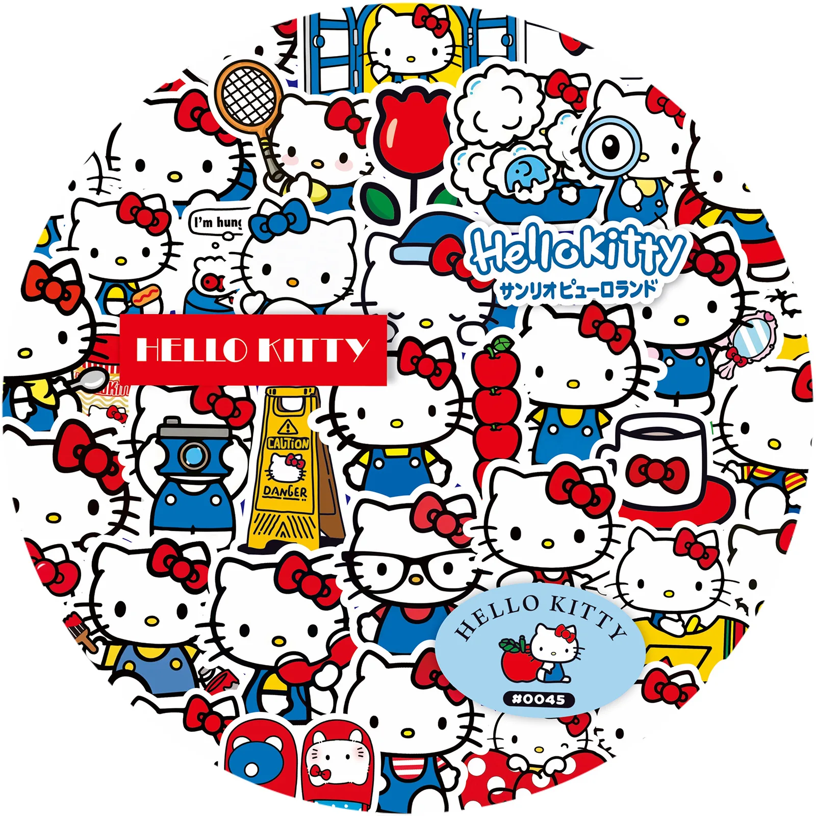 100 Stück Niedliche Hello Kitty Cartoon Sanrio Aufkleber für Scrapbook Handyhülle Laptop Gitarre Notizbuch Kawaii Anime Sticker Spielzeug – Detail 3