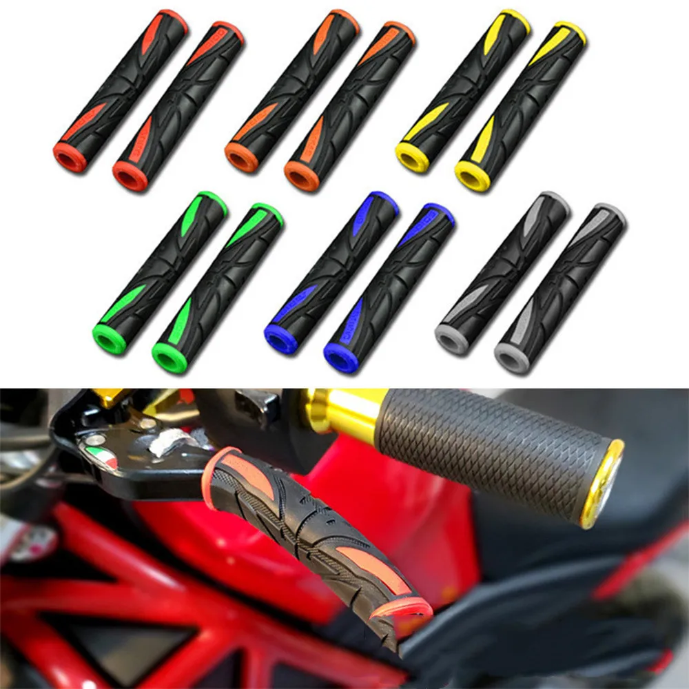 

2Pcs Durable Motorcycle Handle Bars Cover Soft Anti-Slip Brake Handle Silicone Sleeve Motorcycle Bicycle Protection Cover Tools