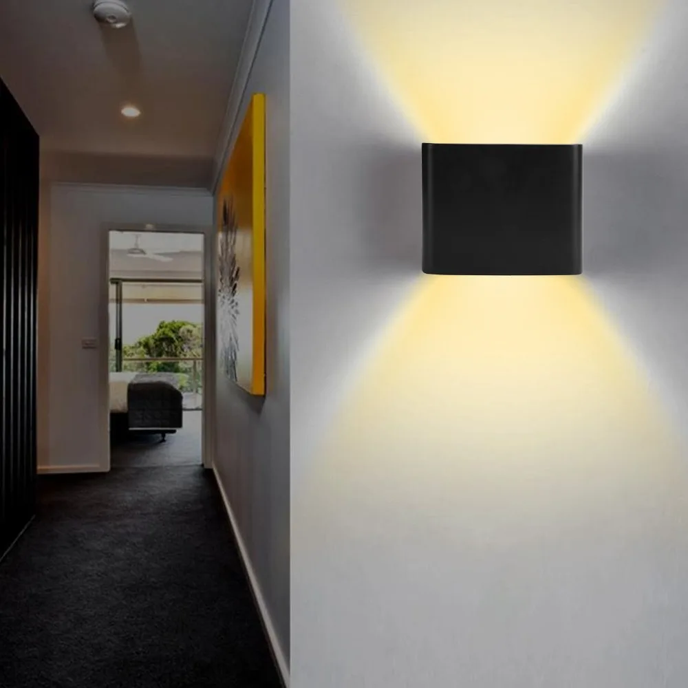 Modern 3W LED Wall Light AC85-265V Adjustable Beam Angle Wall Light Aluminum Shell Square Design Wall Lamp Porch