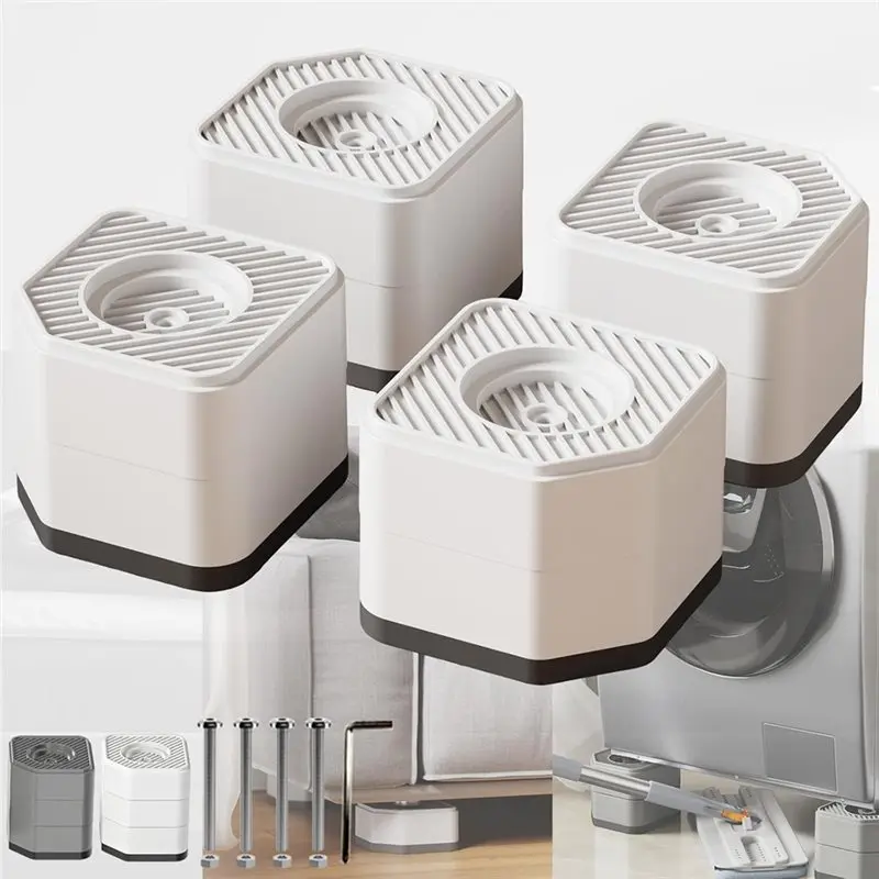 AAAN-Anti Vibration Pads Rubber Feet& Height Risers-Non-Slip For Washing Machine-For Stability For Heavy Duty Models