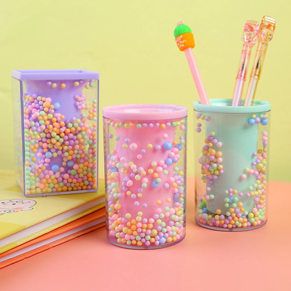 

Colorful Pen Holder Storage Rack Simple Desktop ganizer Plastic Space Saving Home Tidy Fashionable Design Decor Item Pen