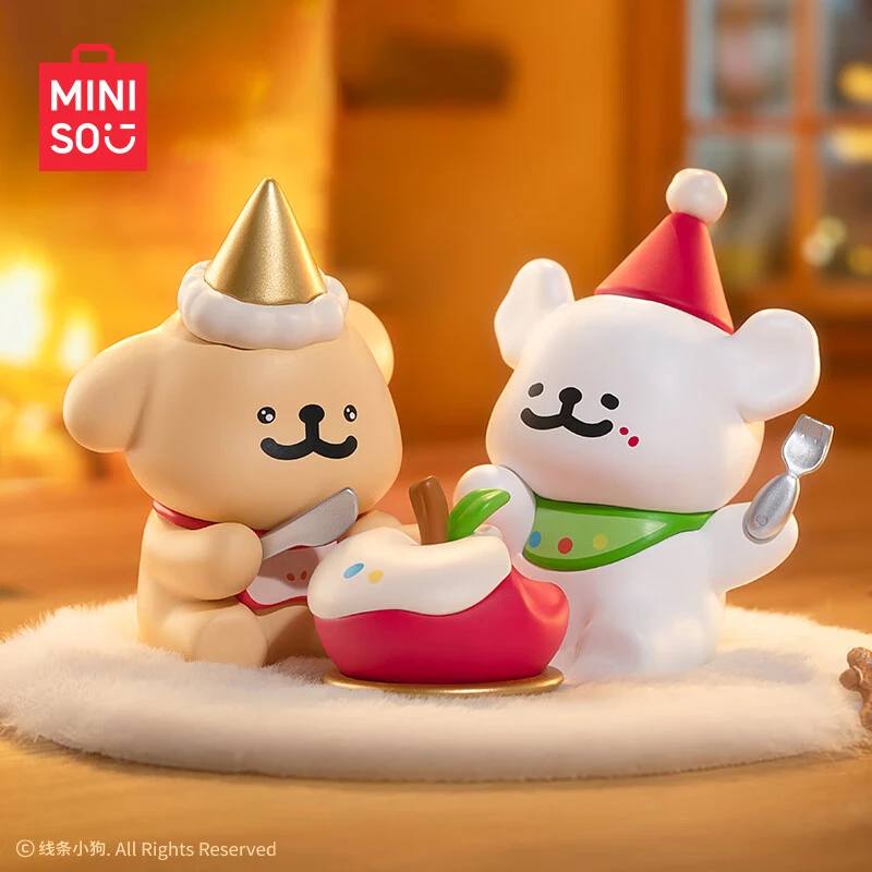 MINISO Maltese Starlight Series Blind Box Christmas Desktop Atmosphere Decorative Ornaments Children's Toy Model Birthday Gift