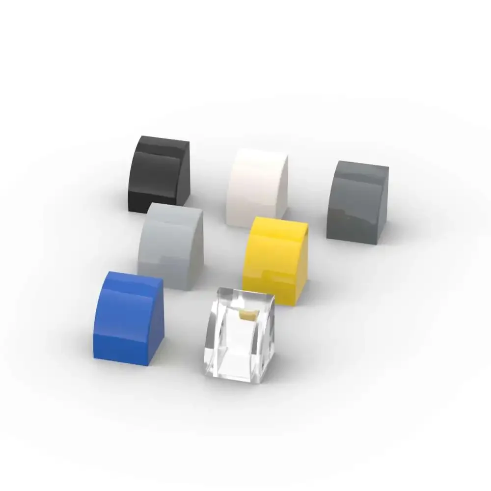 MOC 10 Uds pendiente curvada 7126 1x1 Kit de bloques de construcción placa Castillo casa rompecabezas de partículas de ladrillo Idea educativa juguete regalo para niños