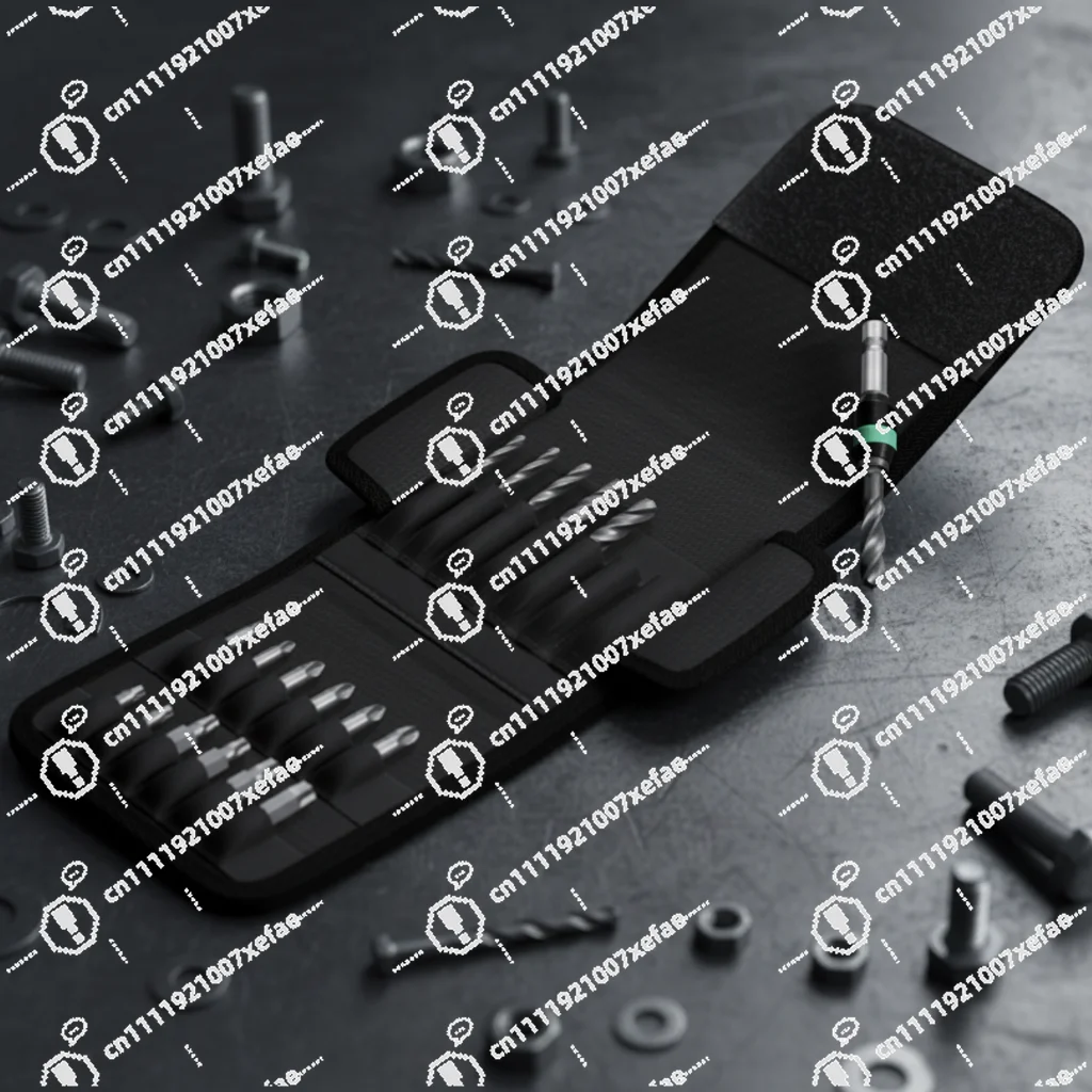 19-Piece Torsion Bit Set with Foldable Storage Bag: Professional Drilling Tool Set for Many Purposes