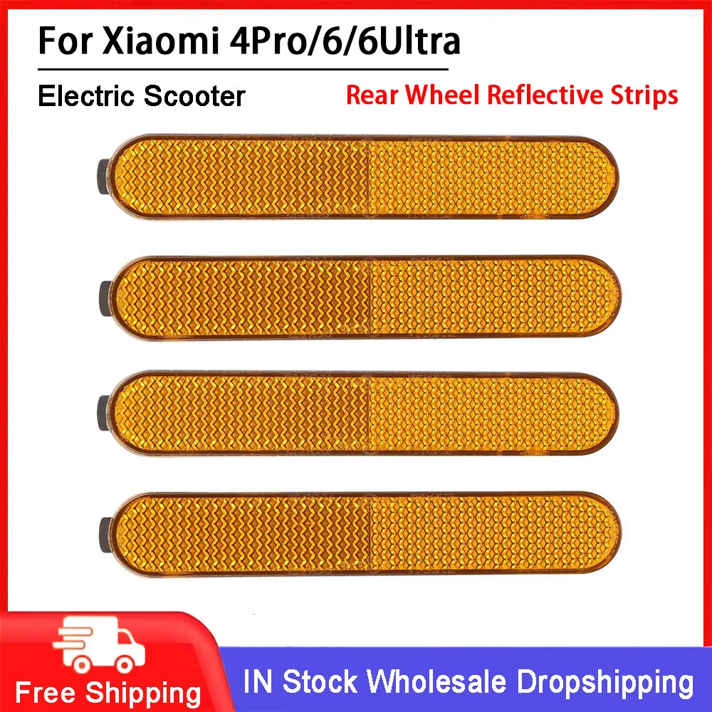 

Electric Scooter Original Wheel Cover Side Reflective Strips For Xiaomi 4 Pro/6/6 Ultra Yellow Night Reflective Sheet Accessorie