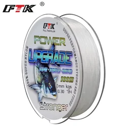 FTK 100M Super Strong Nylon Fishing Line 4.136LB-34.32LB Freshwater Carp Line Fishing Accessories 0.14mm-0.50mm