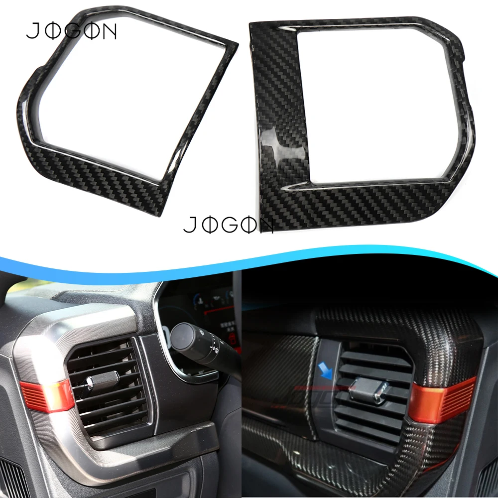 For Ford F150 F-150 Raptor R Raptor Lariat Platinum Limited Tremor XLT 2021-2025 Dry Carbon Fiber Console Dash Air Vent Trim