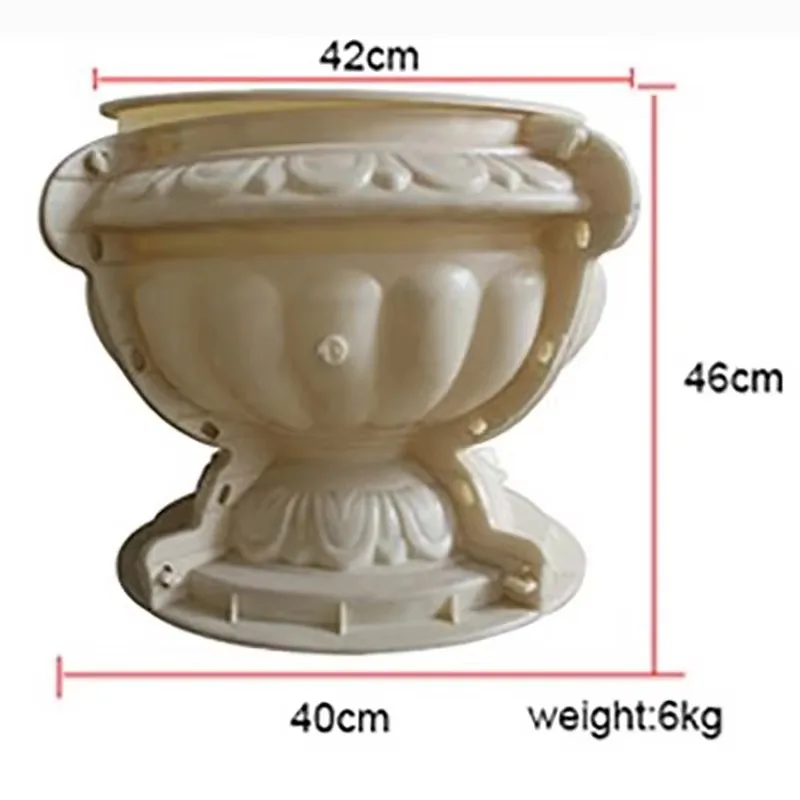 

Flower pot molds Size:42*46cm Molds of High Pots for Garden, Plastic, Precast Concrete, Flower Pot, Planter Molds for Sale