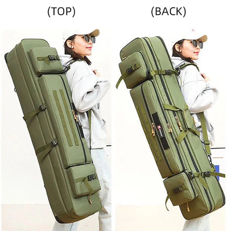 Fishing Rod Bag 70CM-130CM Multifunctional Waterproof Bags Large Fishing Reel Gear Outdoor Tactical Backpack Storage Case XA203G