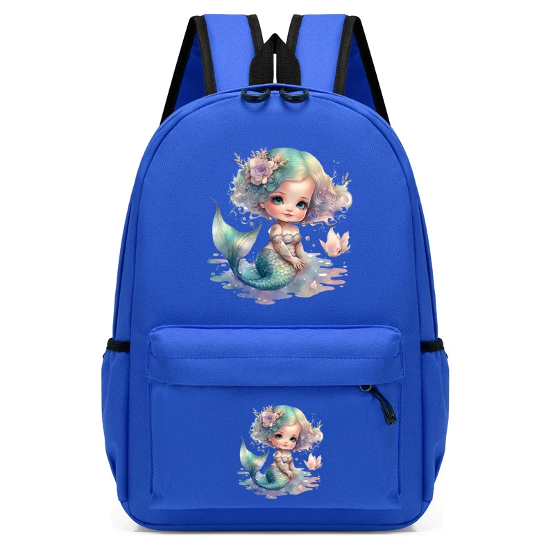 Mermaid Backpack para crianças, Jardim de infância Schoolbag, Kids Cartoon Bags, Student Bookbag, Travel Bag, Cute, Mermaid