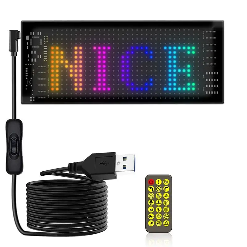 LED Matrix Panel Programmable Flexible Screen IP65 Display Animation Message Scrolling Sign APP Control Cars Shop Bar-Hot
