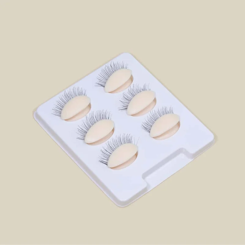 3 Pairs  Replacement  Silicone  Removable  Eyelids  False  Eye  Model  For  Eyelash  Extension  Practice Training Mannequin Head