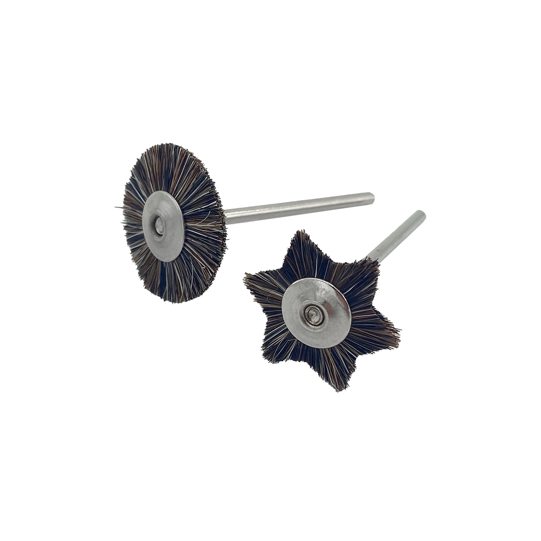 10Pcs/Bag 2.35mm Dental Laboratory Polishing Prophy Brush Wheel Rotary Tools Low Speed HP Shank Wool Goat Cotton Black Buffing view 6
