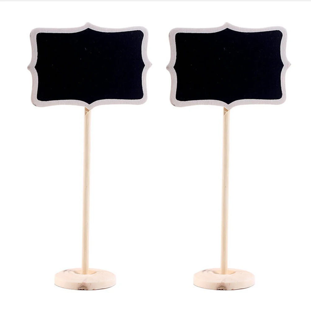 5Pcs Retangle Minibord Blackboard Inbrengen Bruiloft Plaats Kaart Pizarra Note Board Leien Voor Restaurant Party Thuis