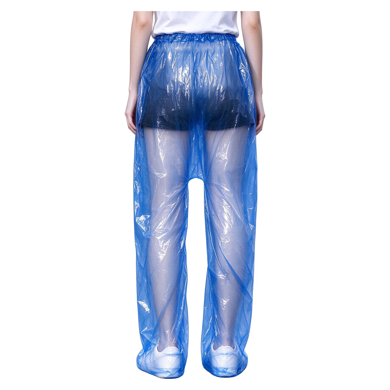 Unisex Adults Waterproof Pants Rainwear Foot-covering High Waist Rain Pants for Cycling Fishing Water Rafting Camping Hiking