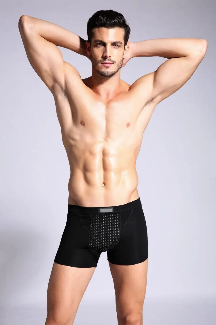 Männer Physiologischen Boxer Magnet Unterwäsche Gesundheit Pflege Funktion Mesh Atmungs Magnet Therapie Shorts Männer Boxer der Energie Shorts