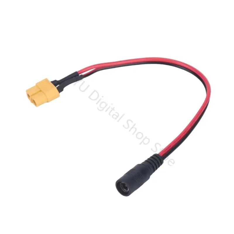 96BA Soft 23cm Wire from Battery Side to 5.5 x 2.1 mm Female End for FPV Items, Small Rigs, Spare Parts, and Repair Work