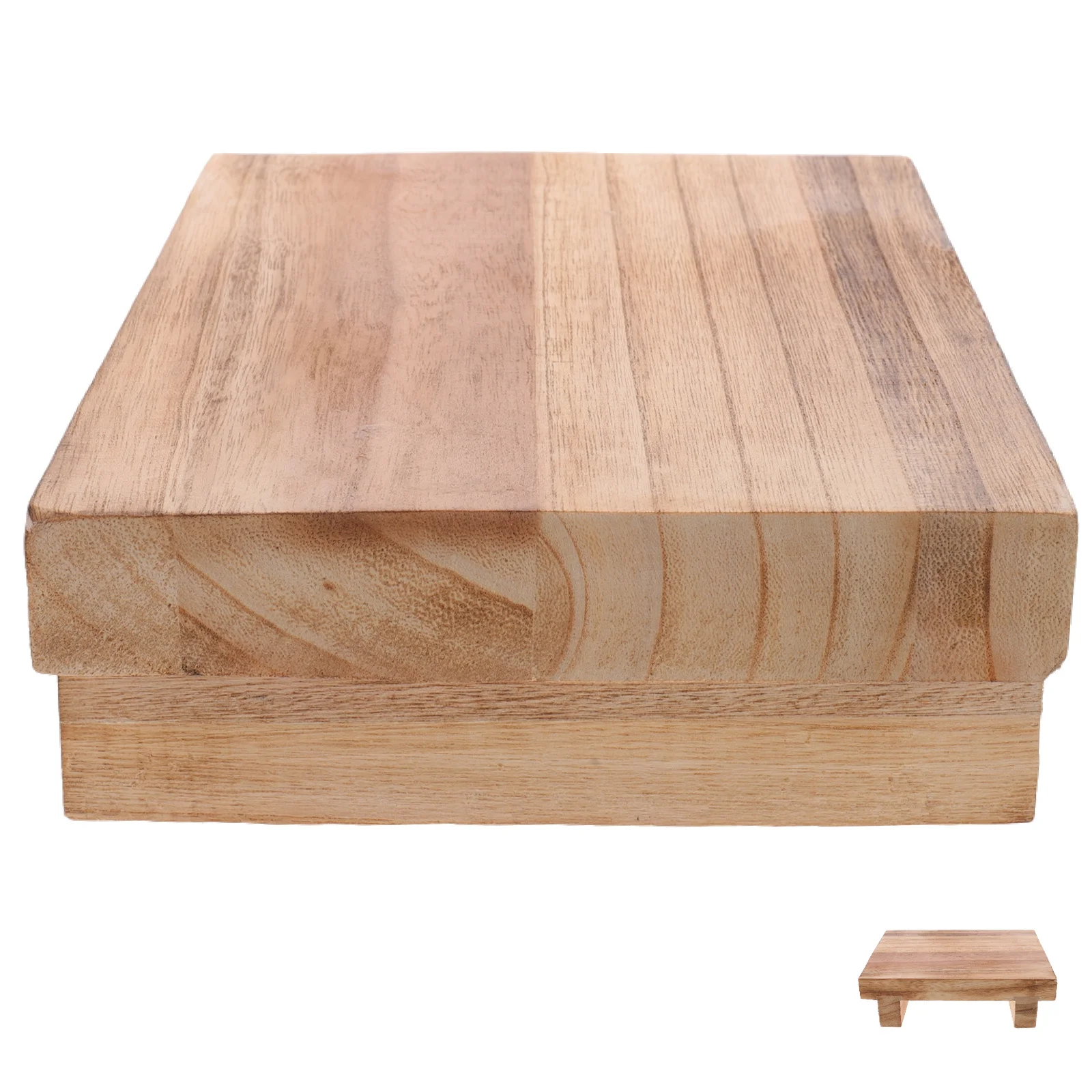 Small Wooden Step Stool For Adults Anti-Slip Footrest Under Desk Office Home Bedside Bathroom Study Room Comfort